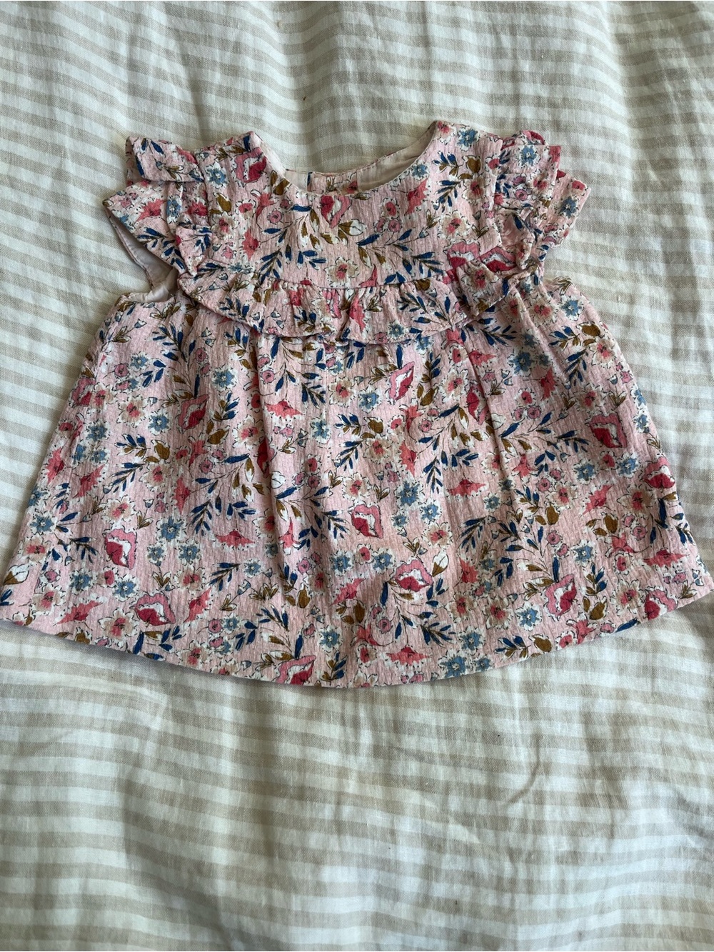 Zara Pink Floral Ruffle dress